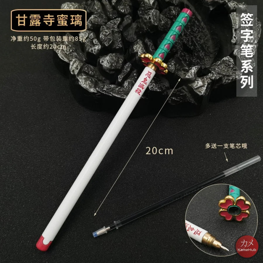 Demon Slayer / Kimetsu No Yaiba - Katana Penna Gel A Sfera 20 Cm Kanroji Mitsuri Gadget