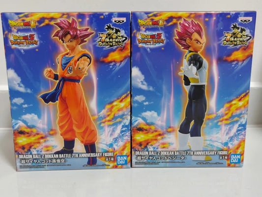 Dragon Ball Super: Dokkan Battle 7Th Anniversary - Son Goku E Vegeta Super Saiyan God Action Figure