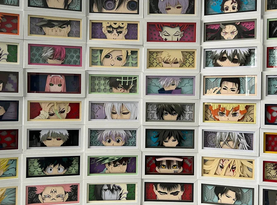 Jujutsu Kaisen - Gojo e Sukuna Light Box 3D con Luce Led Gadget