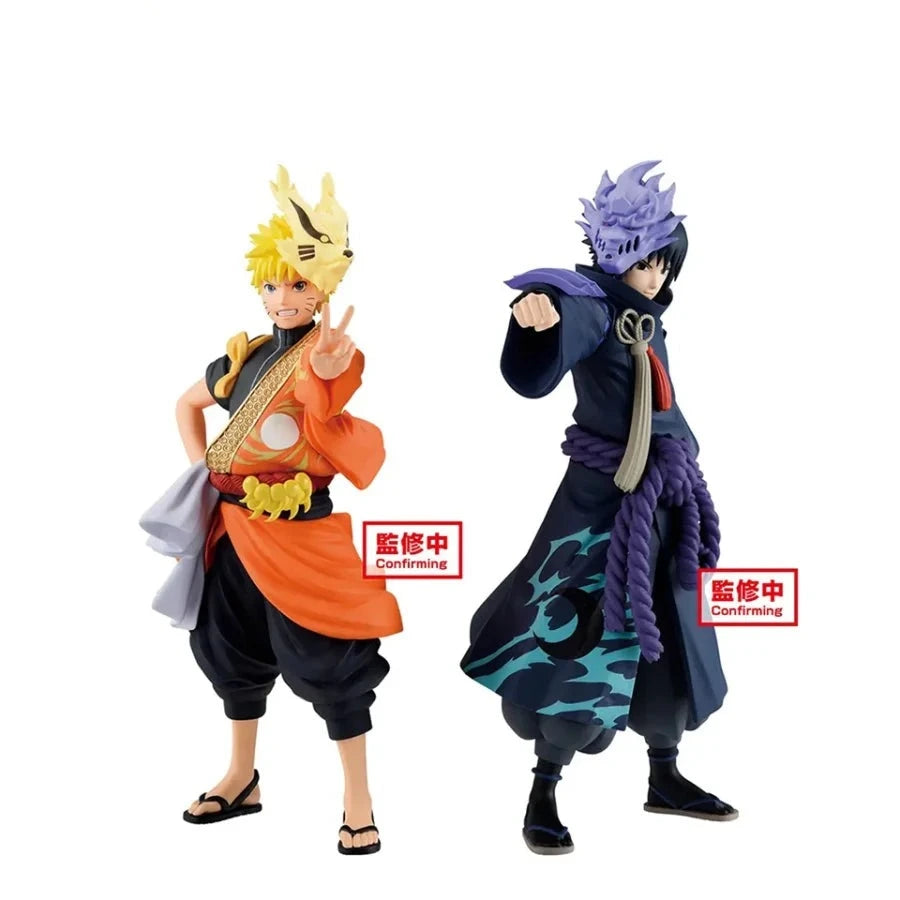 Naruto Shippuden - Uzumaki E Uchiha Sasuke Originale Bandai Banpresto Action Figure