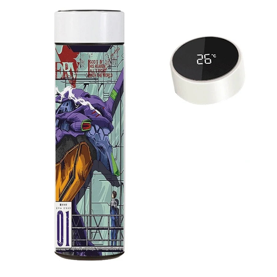 Neon Genesis Evangelion- Borraccia Termica 480 Ml Con Display Digitale Intelligente Accessori