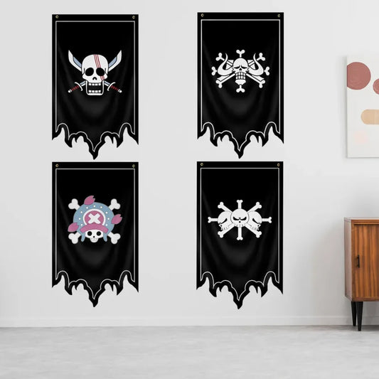 One Piece - Bandiere / Stendardi Simboli Dei Jolly Roger Poster