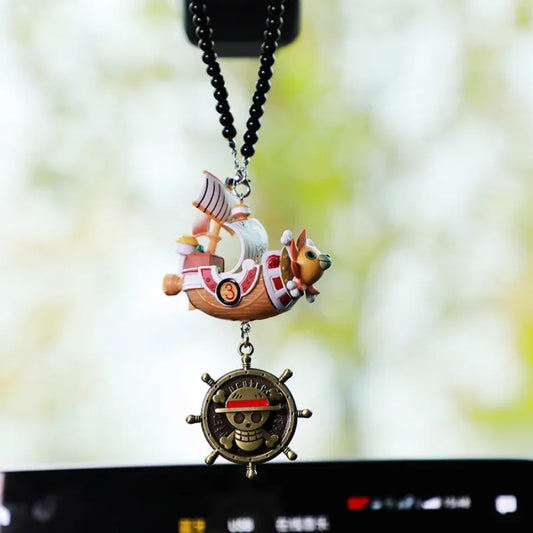 One Piece - Going Merry E Thousand Sunny Ciondolo Per Auto Accessori