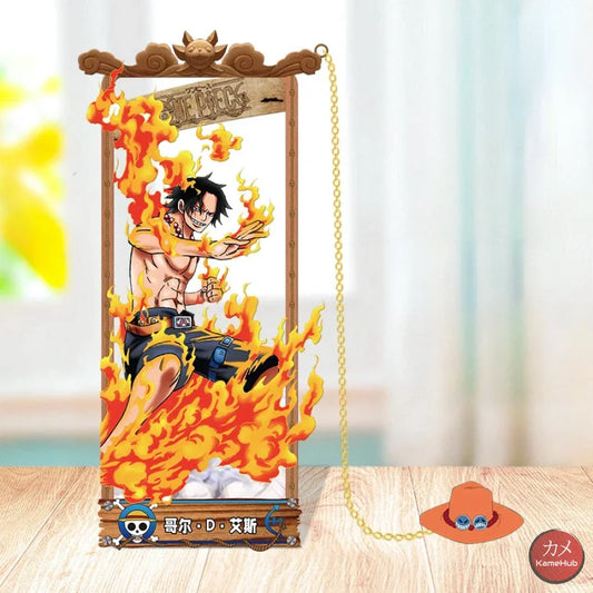 One Piece - Segnalibri in Metallo Portgas D. Ace / 10cm Accessori