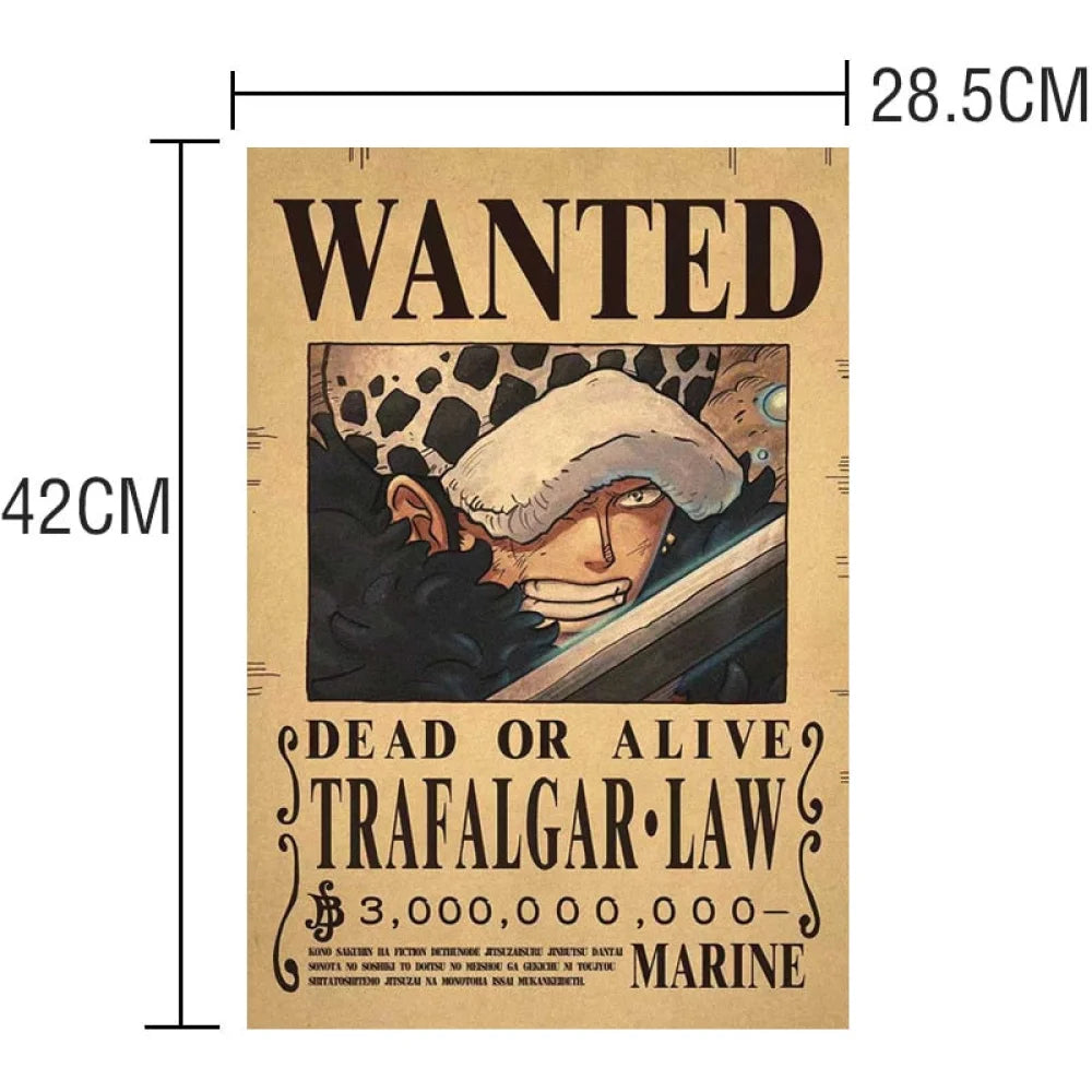 One Piece - Wanted Dead Or Alive Poster