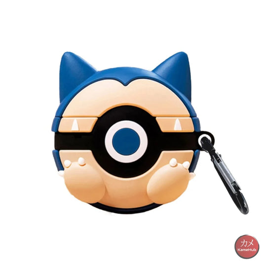 Pokemon - Cover Per Airpods In Silcone Snorlax / Airpdos 1 2 Accessori
