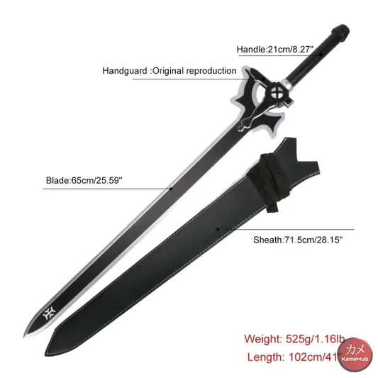 Sword Art Online Sao - Kirigaya Kazuto Kirito Spada Dark Repulsor Bambù Katane & Spade