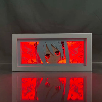 Vocaloid - Hatsune Miku Light Box 3D con Luce Led