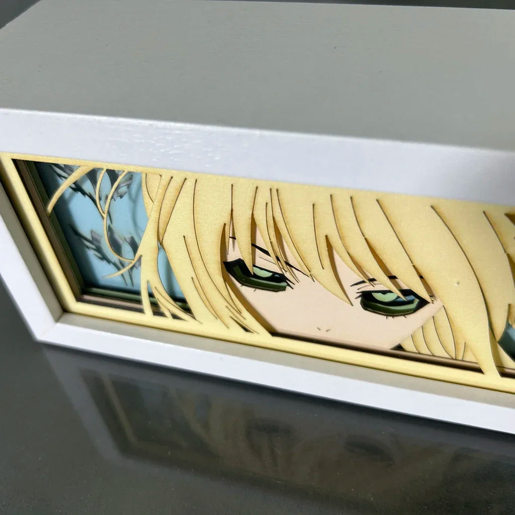 Fate Stay Night - Saber Light Box 3D con Luce Led