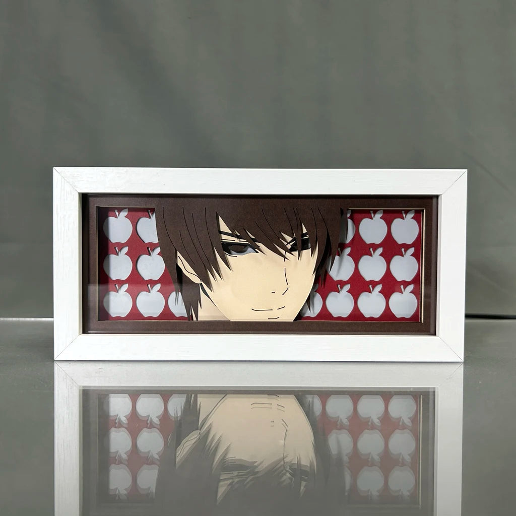 Death Note - Light Yagami e L Lawliet Light Box 3D con Luce Led