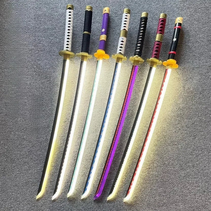 One Piece - Roronoa Zoro Katane in Bamboo con Luce Led