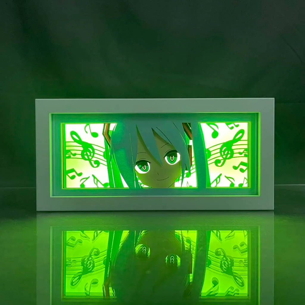 Vocaloid - Hatsune Miku Light Box 3D con Luce Led