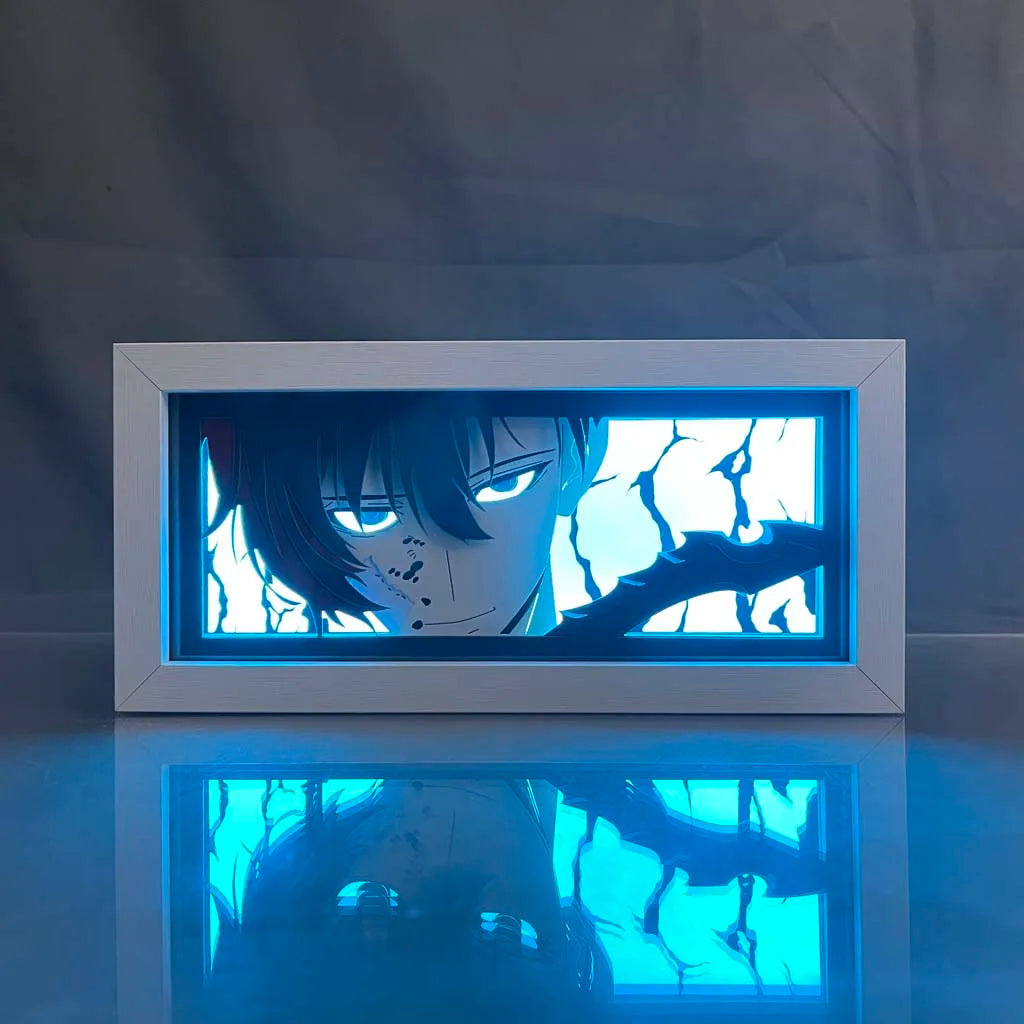 Solo Leveling - Sung Jinwoo Anime Light Box 3D con Luce Led