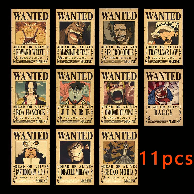 One Piece - WANTED Dead or Alive Poster Set