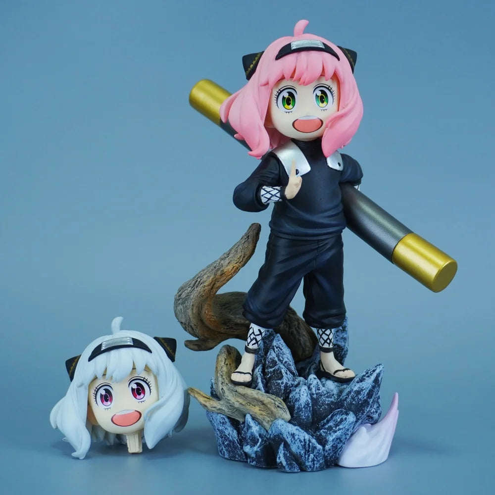 Spy x Family X Naruto - Anya Forger Hiruzen Sarutobi Cosplay Action Figure
