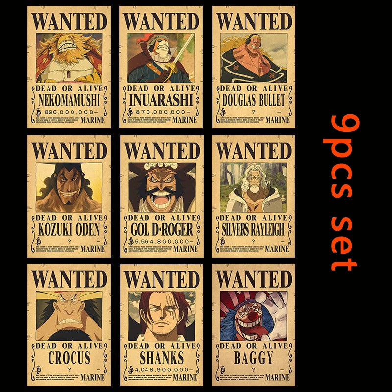 One Piece - WANTED Dead or Alive Poster Set