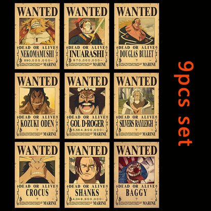 One Piece - WANTED Dead or Alive Poster Set