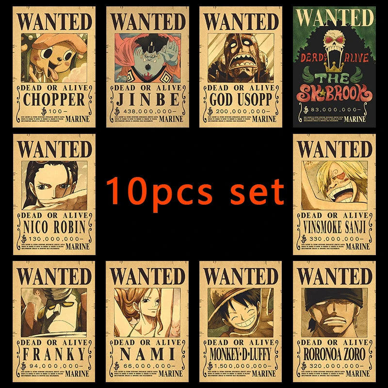 One Piece - WANTED Dead or Alive Poster Set