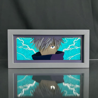 Jujutsu Kaisen - Gojo e Sukuna Light Box 3D con Luce Led