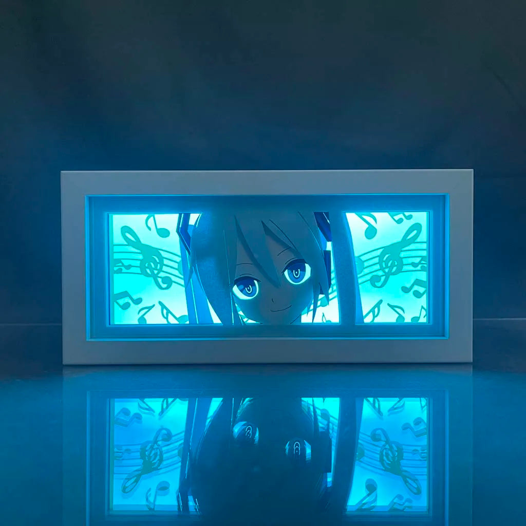 Vocaloid - Hatsune Miku Light Box 3D con Luce Led