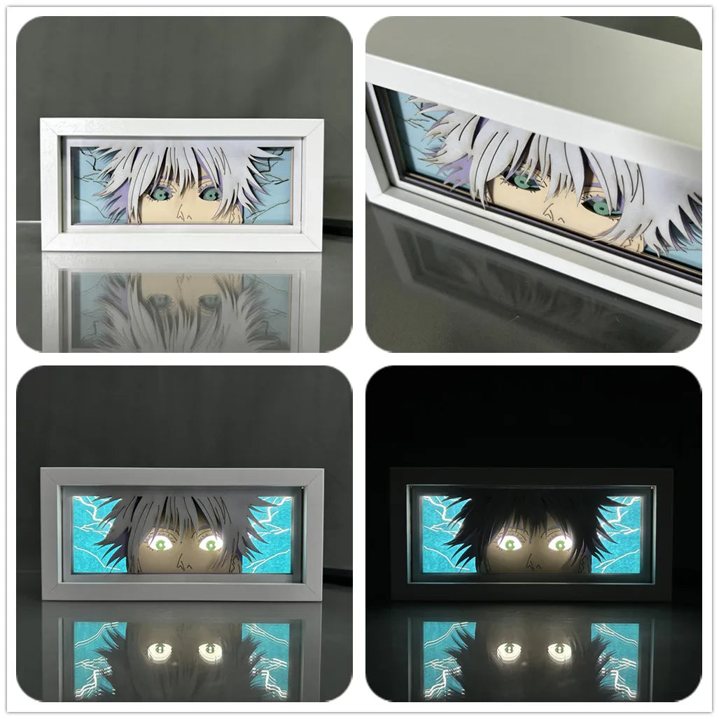 Jujutsu Kaisen - Gojo e Sukuna Light Box 3D con Luce Led