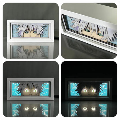 Jujutsu Kaisen - Gojo e Sukuna Light Box 3D con Luce Led