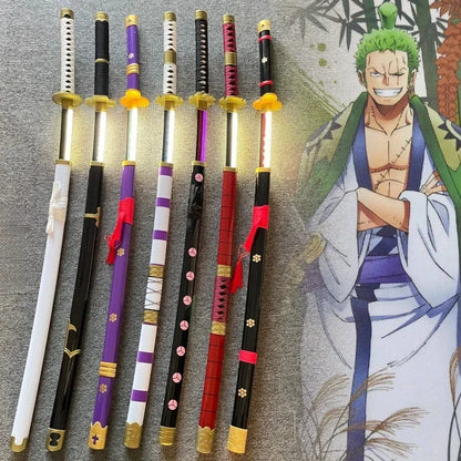 One Piece - Roronoa Zoro Katane in Bamboo con Luce Led