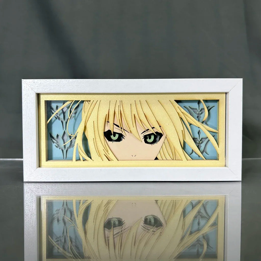 Fate Stay Night - Saber Light Box 3D con Luce Led