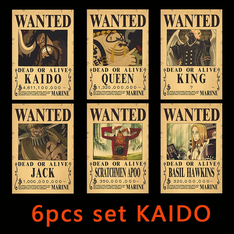 One Piece - WANTED Dead or Alive Poster Set