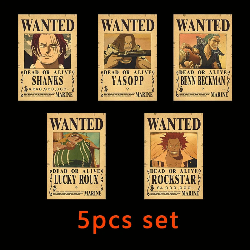 One Piece - WANTED Dead or Alive Poster Set