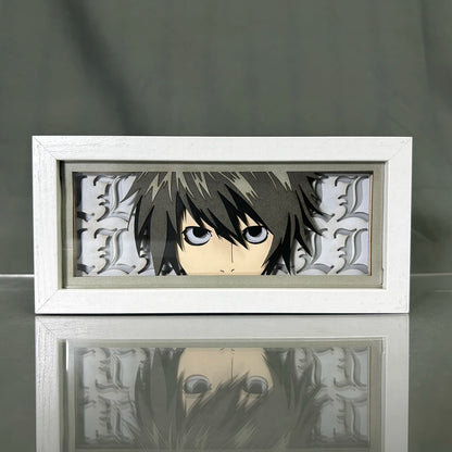 Death Note - Light Yagami e L Lawliet Light Box 3D con Luce Led