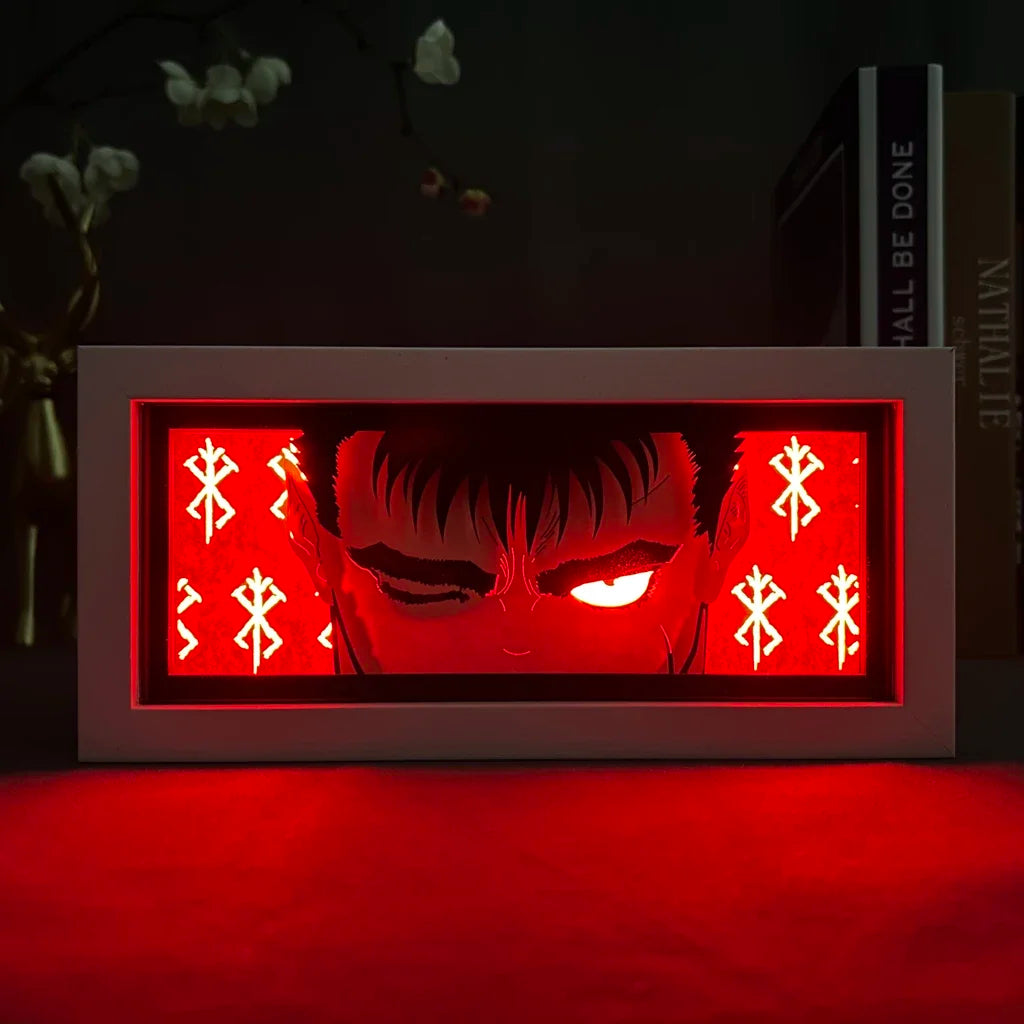 Berserk - Guts Light Box 3D con Luce Led