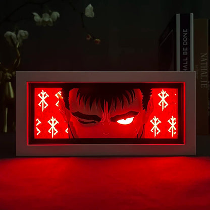 Berserk - Guts Light Box 3D con Luce Led