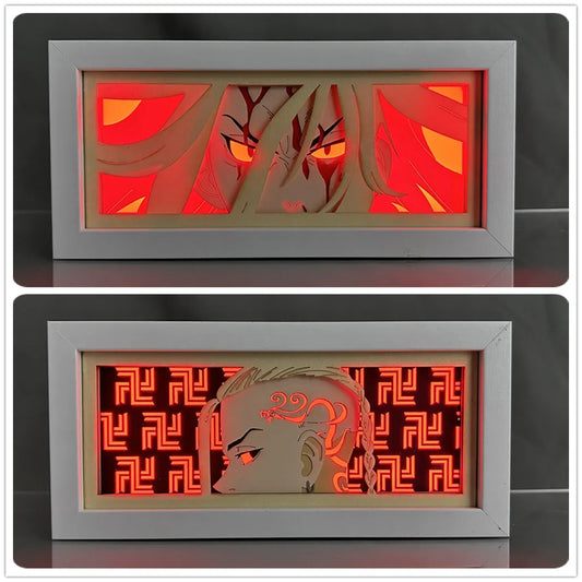 Tokyo Revengers - Mikey and Draken 3D Light Box with LED Light