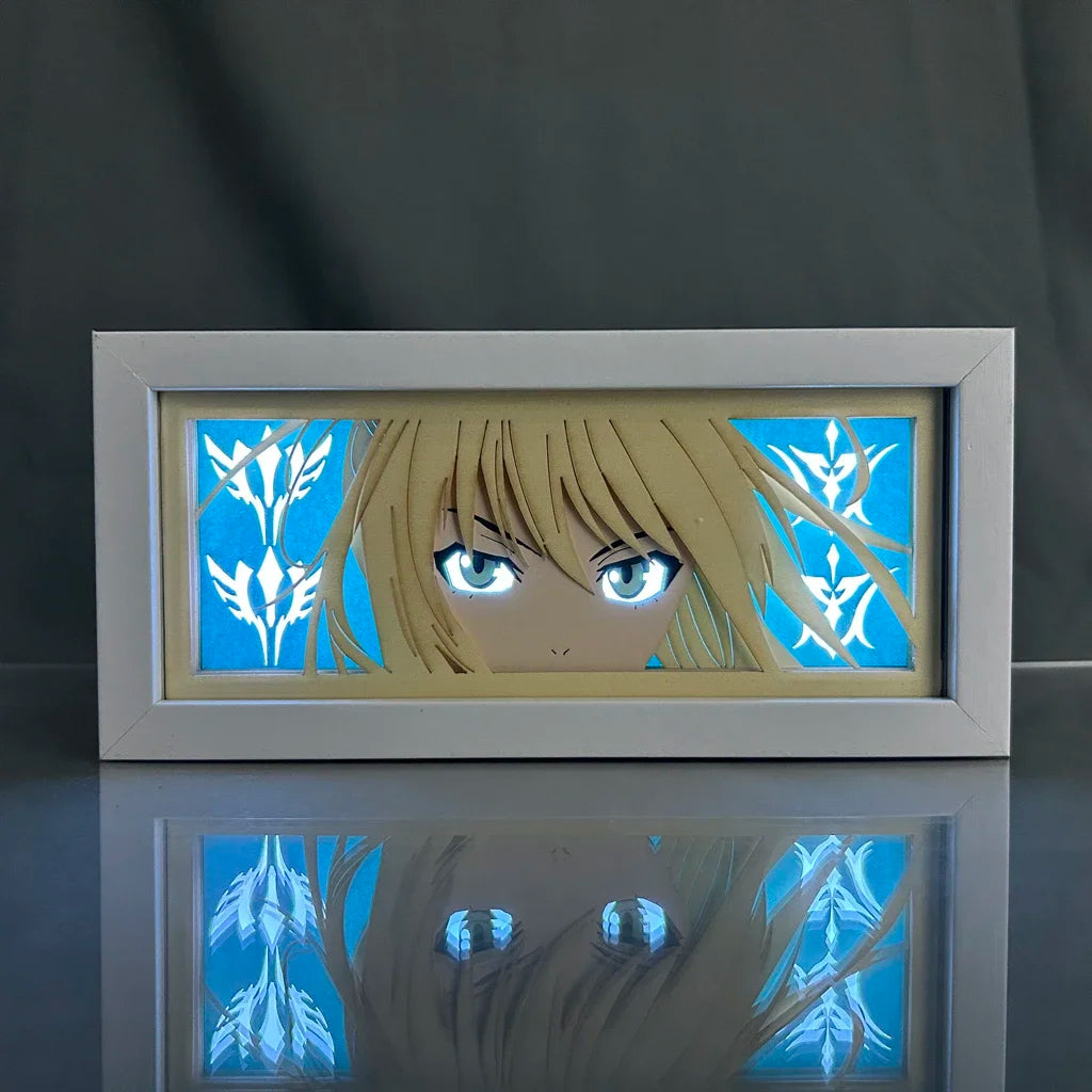 Fate Stay Night - Saber Light Box 3D con Luce Led