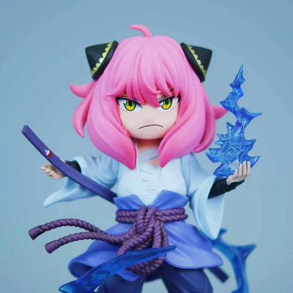 Spy x Family X Naruto Shippuden - Anya Forger Uchiha Sasuke Cosplay Action Figure