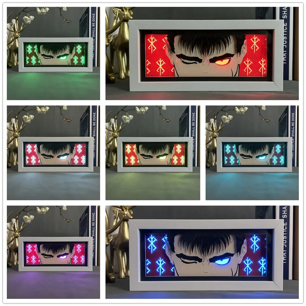 Berserk - Guts Light Box 3D con Luce Led