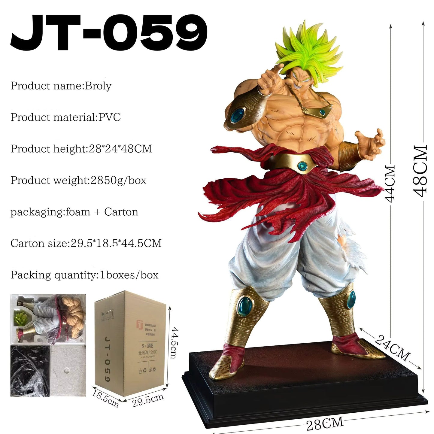 Dragon Ball Z - Broly SSJ Leggendario Action Figure JT Studio