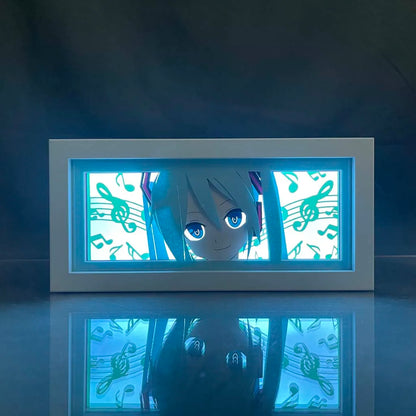 Vocaloid - Hatsune Miku Light Box 3D con Luce Led