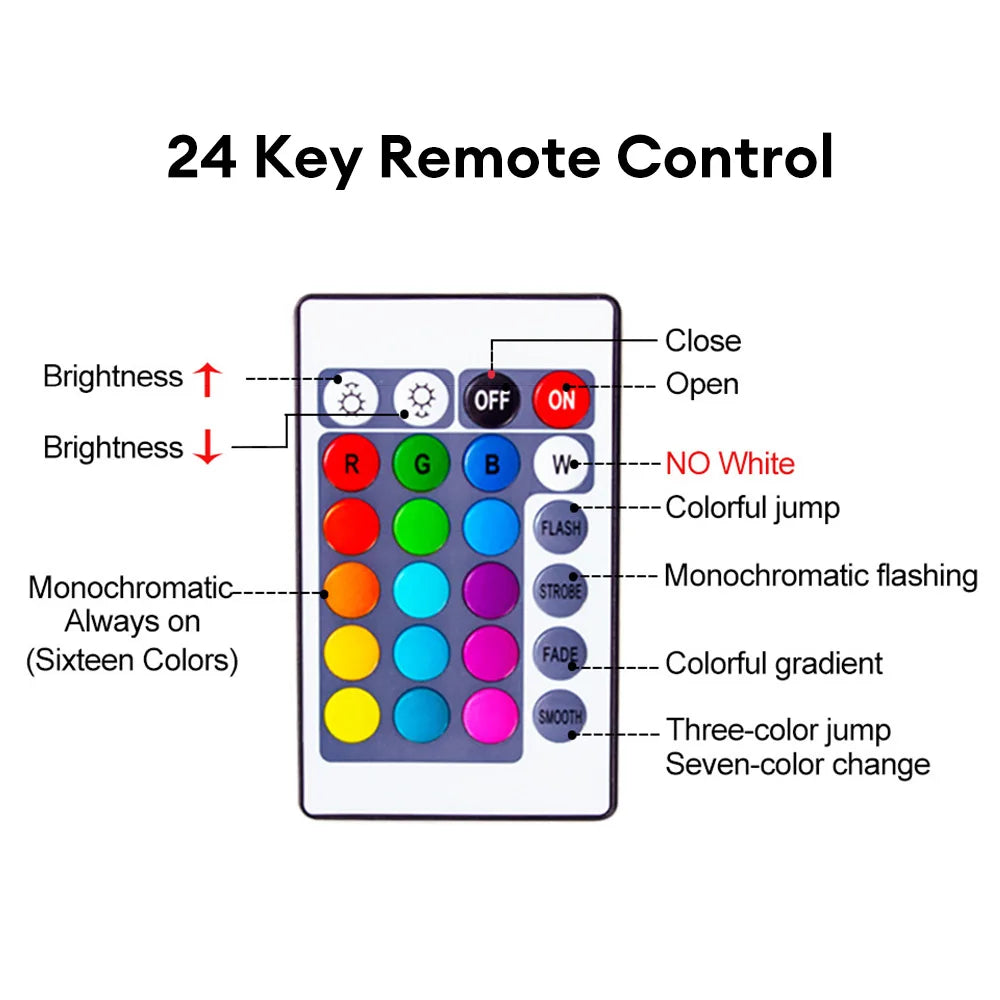 Remote Control RGB for Led Lights 24 Key