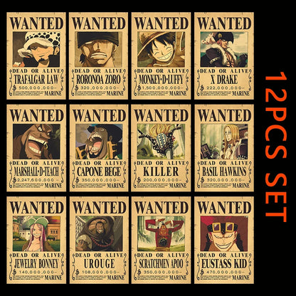 One Piece - WANTED Dead or Alive Poster Set