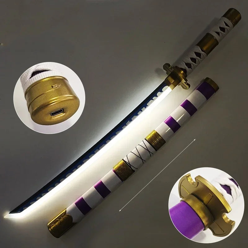 One Piece - Roronoa Zoro Katane in Bamboo con Luce Led