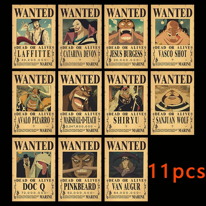 One Piece - WANTED Dead or Alive Poster Set