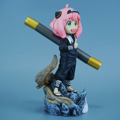 Spy x Family X Naruto - Anya Forger Hiruzen Sarutobi Cosplay Action Figure