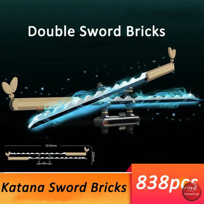 Anime - Katane E Spade In Mattoncini Stile Lego Glow The Dark Inosuke Hashibara Non Luminosa &