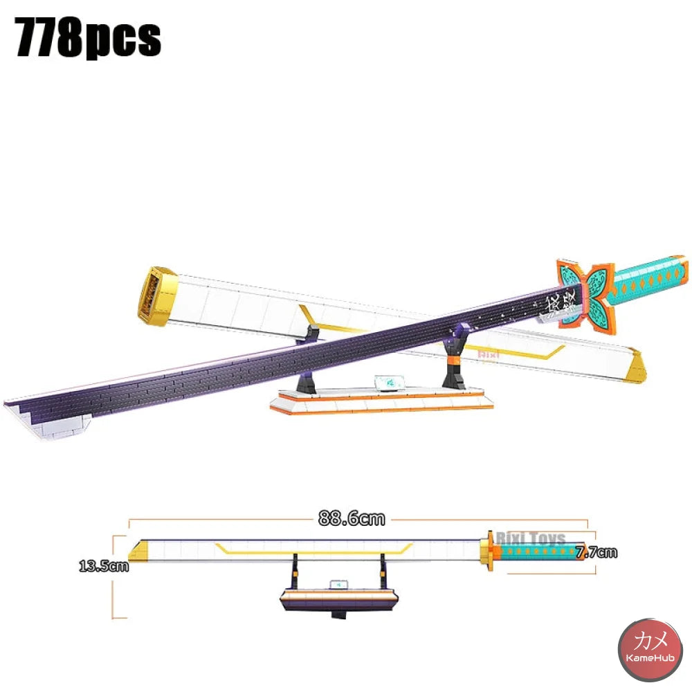 Anime - Katane E Spade In Mattoncini Stile Lego Glow The Dark Kochou Shinobu Non Luminosa &