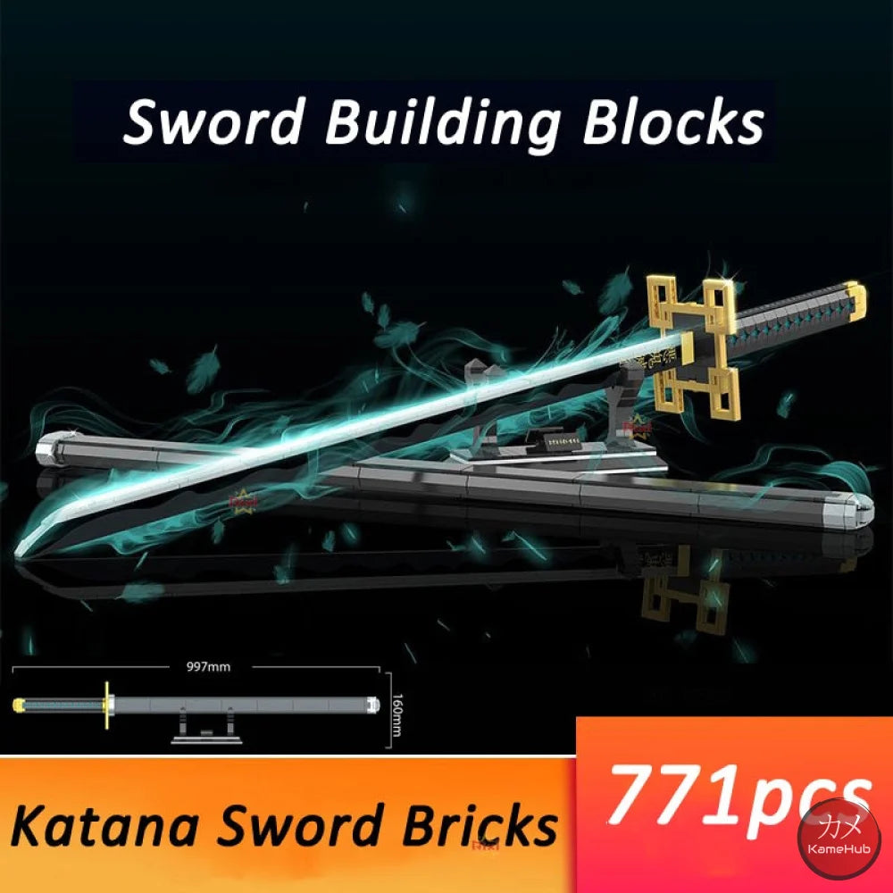 Anime - Katane E Spade In Mattoncini Stile Lego Glow The Dark Muichiro Tokito Non Luminosa &