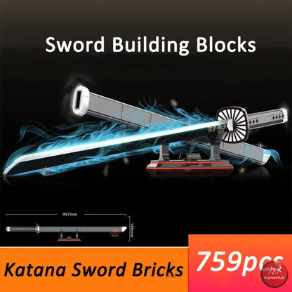 Anime - Katane E Spade In Mattoncini Stile Lego Glow The Dark Tanjiro Kamado Non Luminosa &
