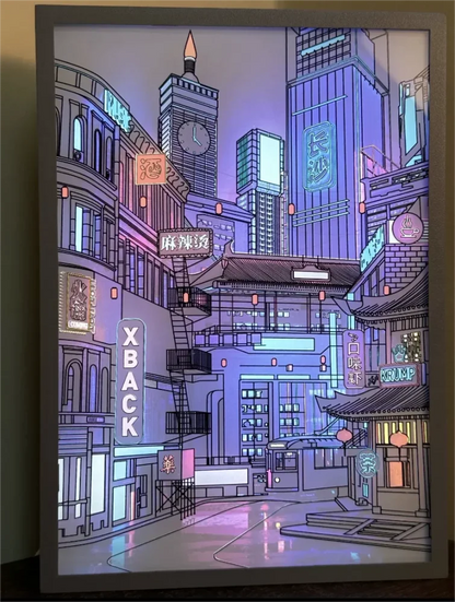 Anime - Quadro Luminoso 3D Con Luce Led Gadget