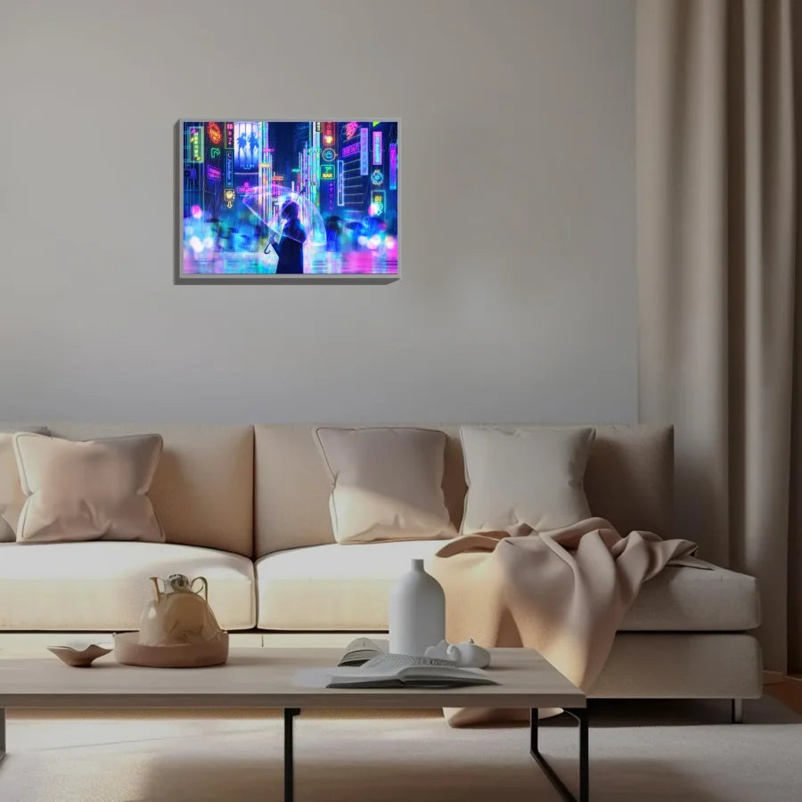 Anime - Quadro Luminoso 3D Shibuya Neon City Con Luce Led Gadget